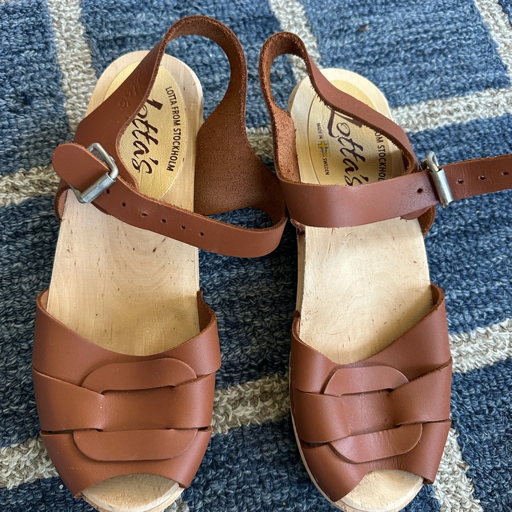 Lotta From Stockholm Tan Leather Sandals